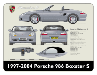 Porsche Boxster S 1997-2004 Mouse Mat